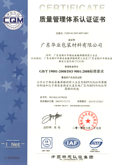 GB/T 19001-2008/ISO 9001:2008质量管理体系